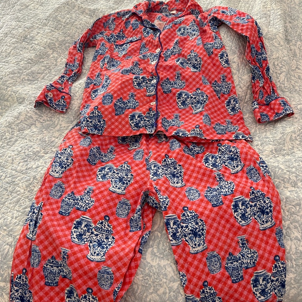 Jayes studio chinioserie ginger jar pajamas